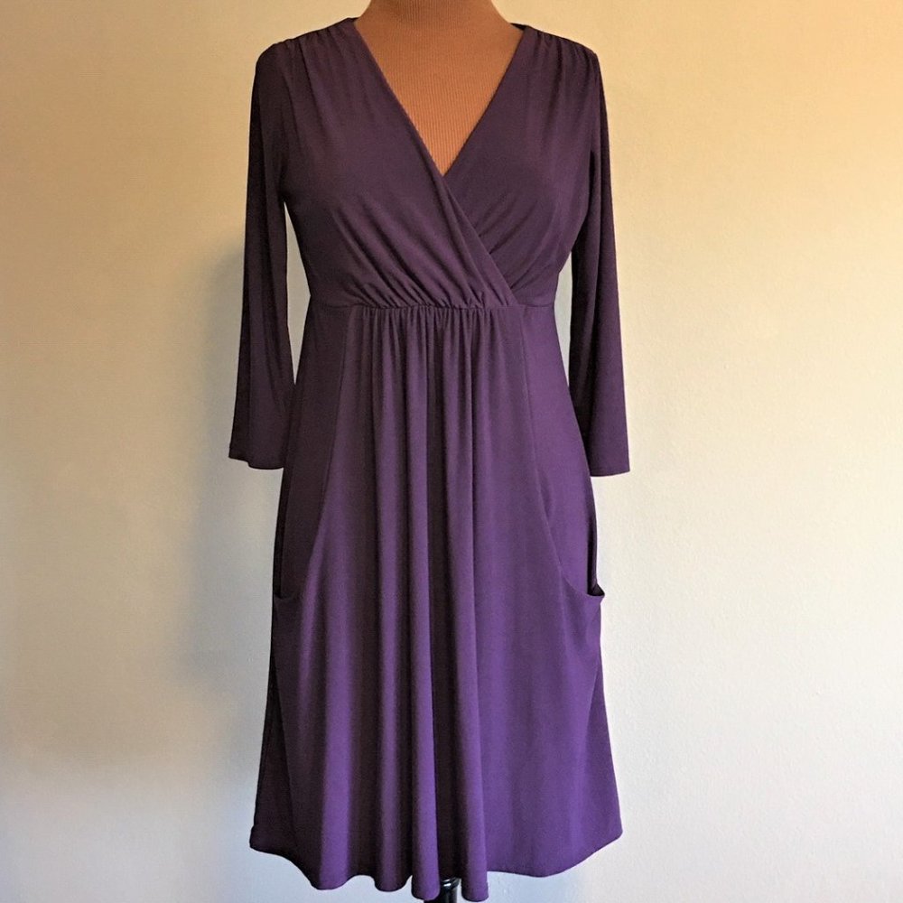MONROE & MAIN Pocket Surplice Dress  |  Small - Picture 2 of 10